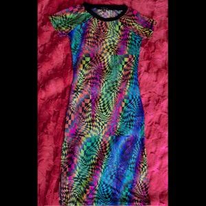Current Mood sheer trippy dress